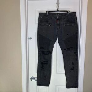 Square Zero Built to Last Men's Jeans Distressed Slim Denim Ripped  Size 40